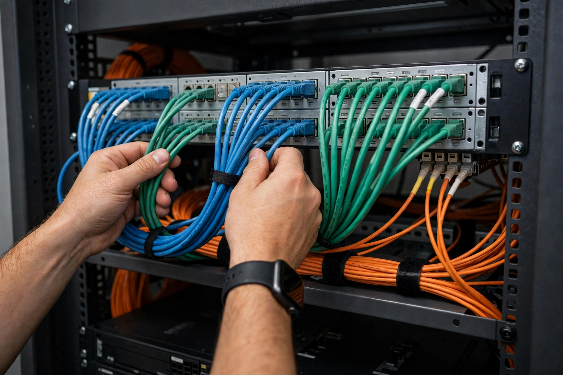 CAT 5e/6 and fiber optic cabling
